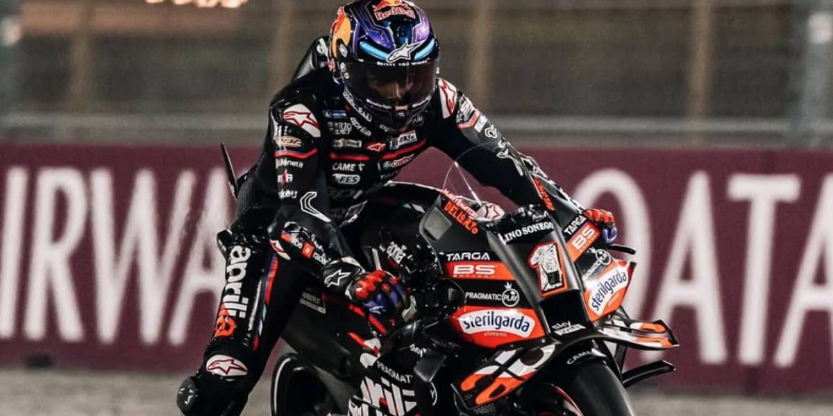 Martin in azione con l'Aprilia