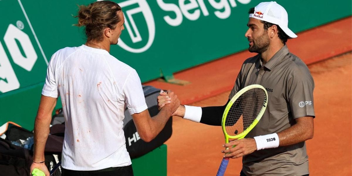 Berrettini e Zverev si salutano a fine partita