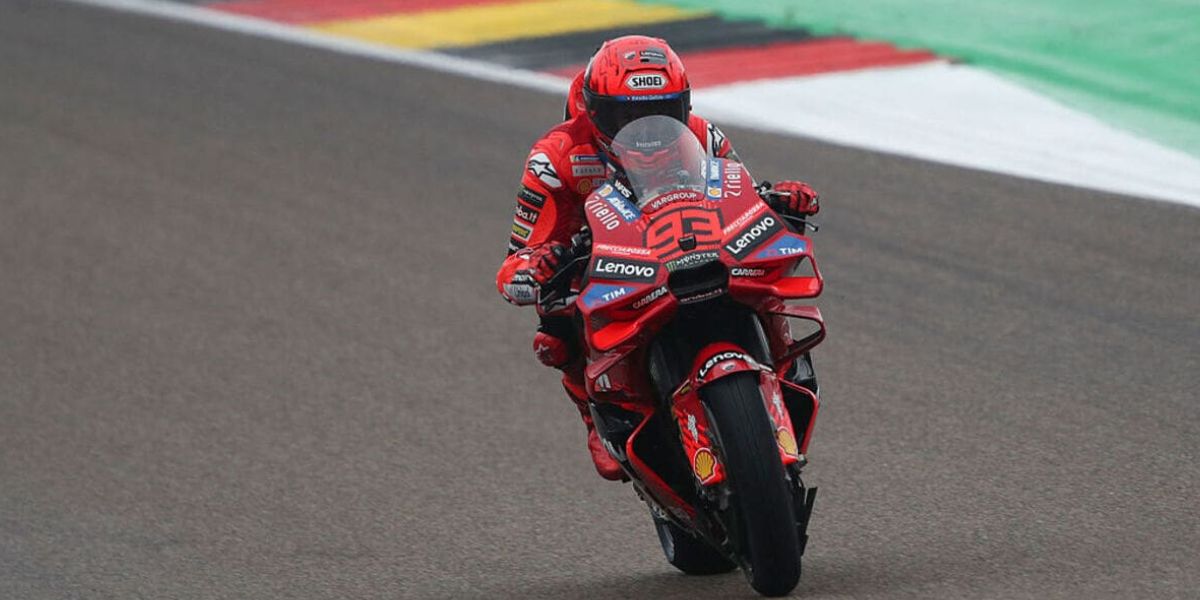 Marc Marquez in azione in Germania
