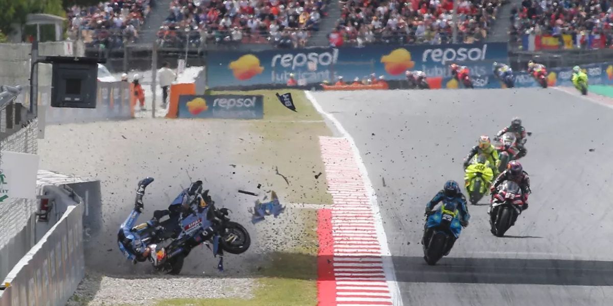 Lo spaventoso incidente di Alex Marquez a Barcellona