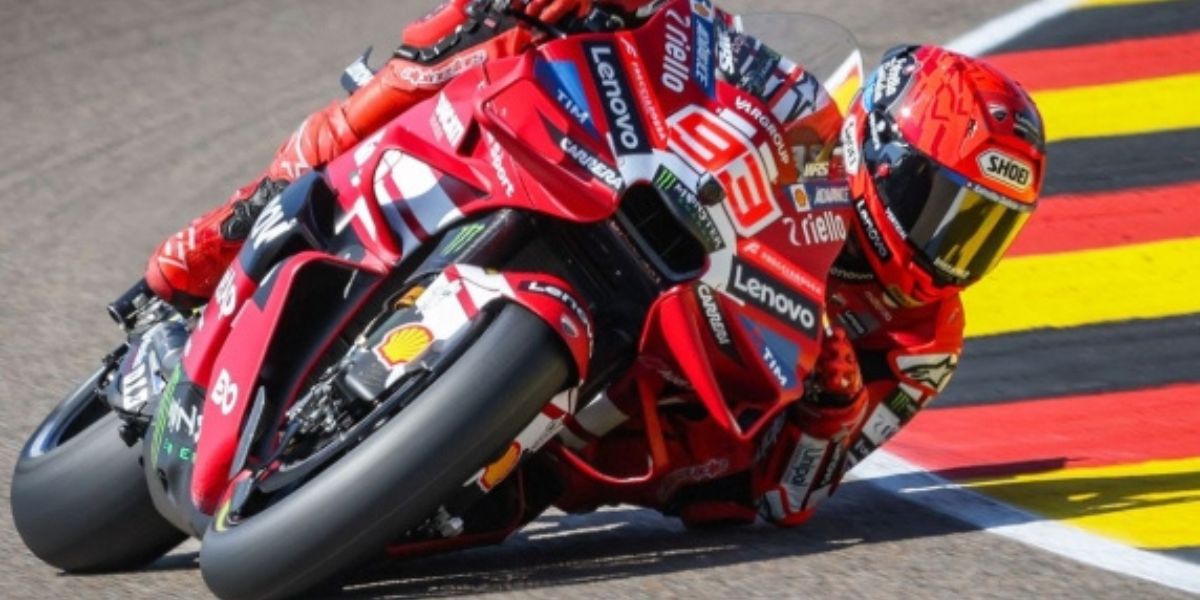 Marc Marquez in azione nel GP della Germania